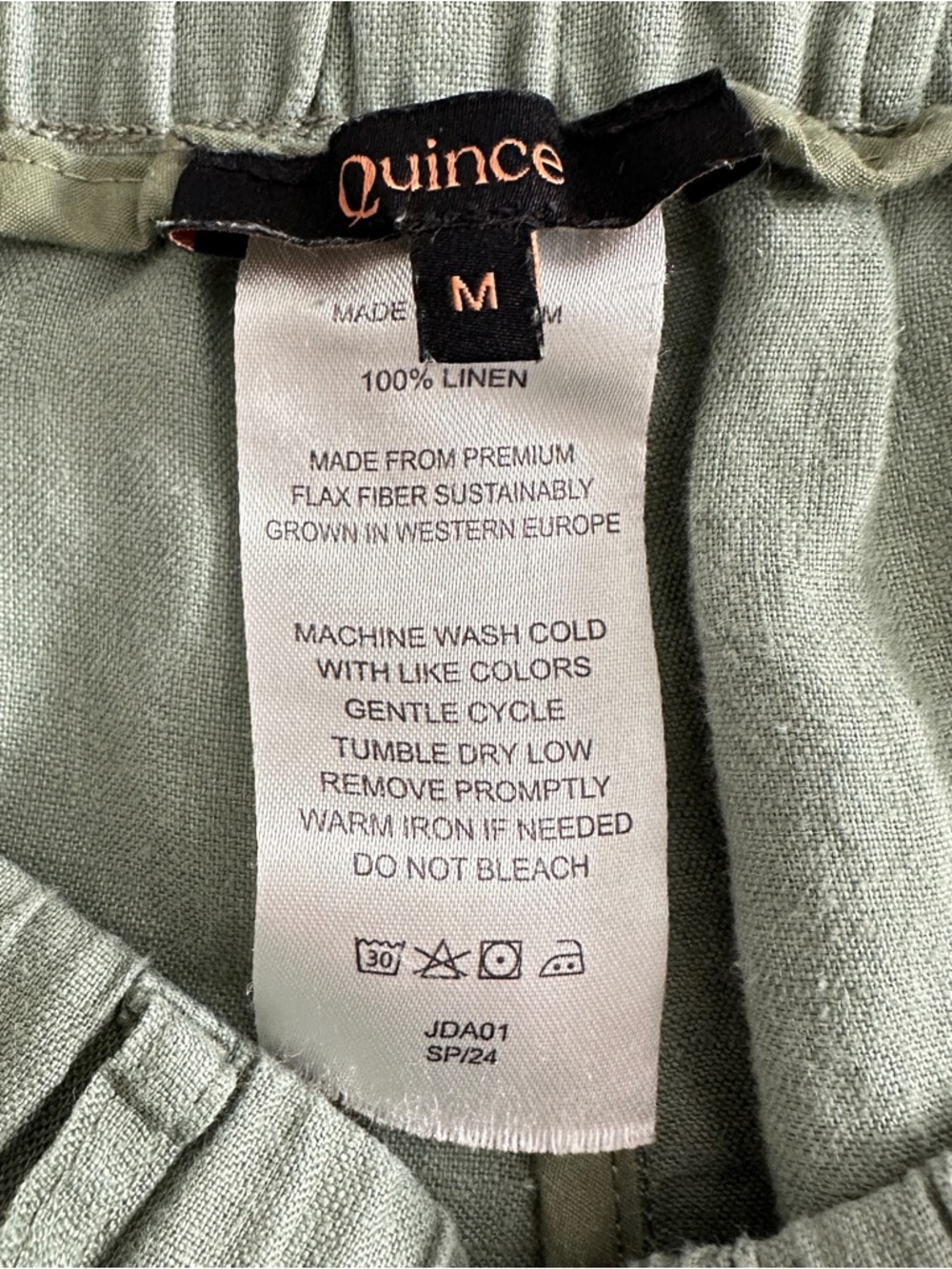 Quince 100% European Linen Cropped Wide Leg Pants Women’s Medium - Picture 4 of 10